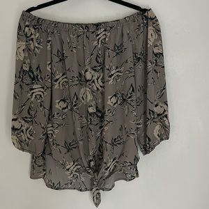 Off the Shoulder Floral Blouse